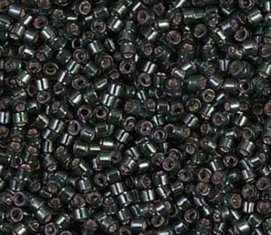 DB0606 11/0 Dyed Silver Lined Dark Olive Miyuki Delica