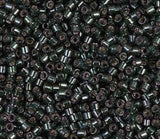 DB0606 11/0 Dyed Silver Lined Dark Olive Miyuki Delica