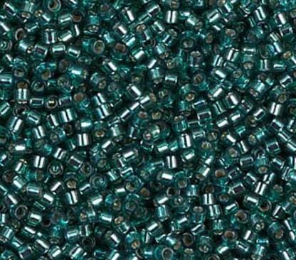 DB0607 11/0 Dyed Silver Lined Teal Miyuki Delica