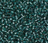 DB0607 11/0 Dyed Silver Lined Teal Miyuki Delica