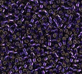 DB0609 11/0 Dyed Silver Lined Dark Purple Miyuki Delica