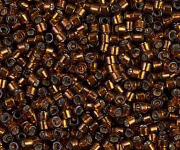 DB0612 11/0 Dyed Silver Lined Dark Topaz Miyuki Delica