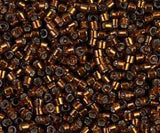 DB0612 11/0 Dyed Silver Lined Dark Topaz Miyuki Delica