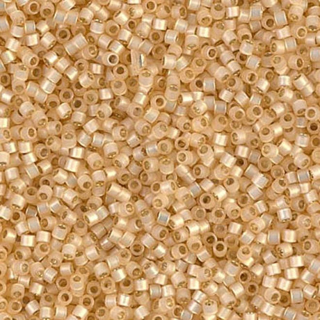 Dyed Lt Apricot Silver Lined Alabaster Miyuki Delica 11/0 DB0621