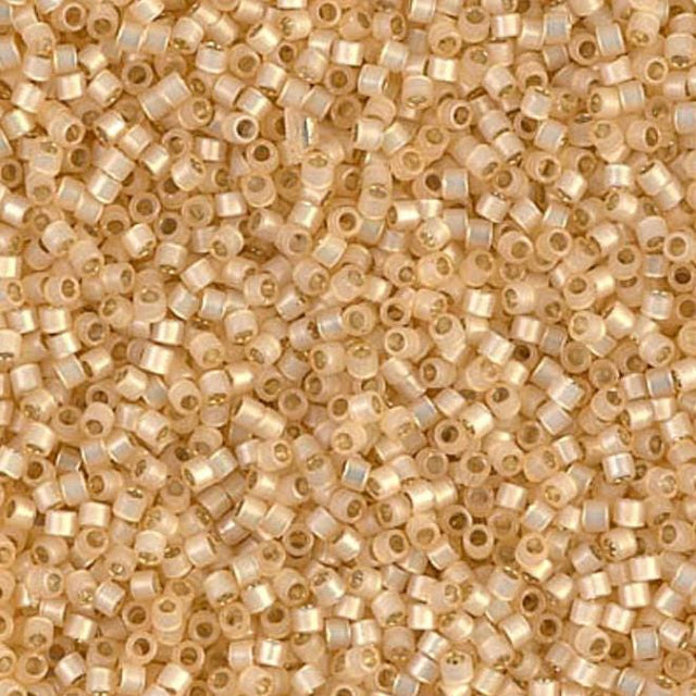 Dyed Lt Apricot Silver Lined Alabaster Miyuki Delica 11/0 DB0621