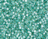 DB0626 11/0 Dyed Lt Aqua Green Silver Lined Alabaster Miyuki Delica