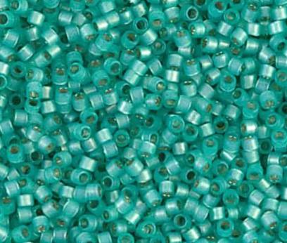 DB0627 11/0 Dyed Aqua Green Silver Lined Alabaster Miyuki Delica