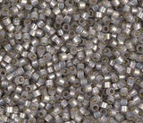 DB0630 11/0 Dyed Lt Smoke Gray Silver Lined Alabaster Miyuki Delica