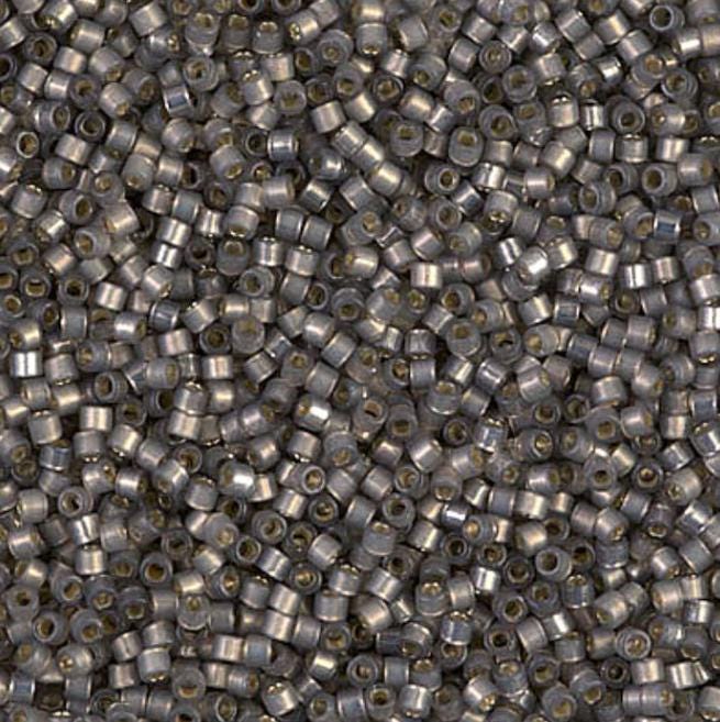 Dyed Rustic Gray Silver Lined Alabaster Miyuki Delica 11/0 DB0631