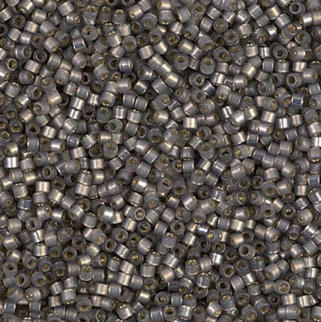 Dyed Rustic Gray Silver Lined Alabaster Miyuki Delica 11/0 DB0631