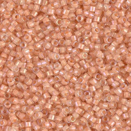 Light Peach Lined Crystal Miyuki Delica 11/0 DB0067