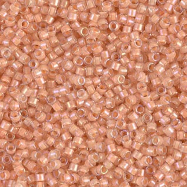 Light Peach Lined Crystal Miyuki Delica 11/0 DB0067