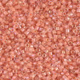 Peach Lined Crystal Miyuki Delica 11/0 DB0068