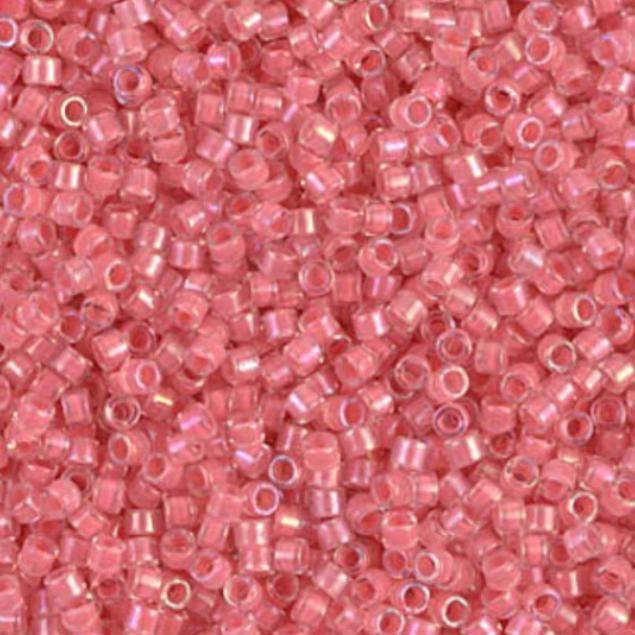 Coral Lined Crystal Miyuki Delica 11/0 DB0070