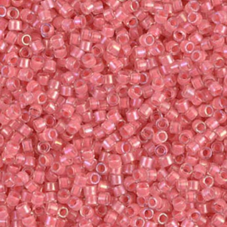 Coral Lined Crystal Miyuki Delica 11/0 DB0070