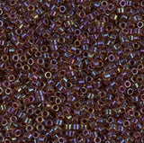 DB0061 11/0 Purple Lined Lt Topaz AB Miyuki Delica