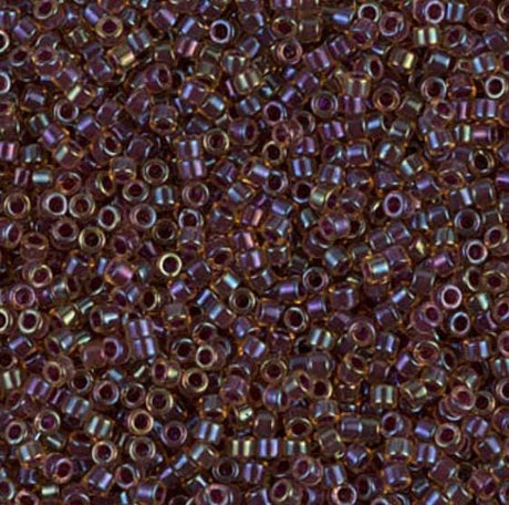 DB0061 11/0 Purple Lined Lt Topaz AB Miyuki Delica