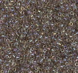 DB0064 11/0 Taupe Lined Crystal AB Miyuki Delica