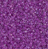 DB0075 11/0 Dark Coral Lined Crystal AB Miyuki Delica