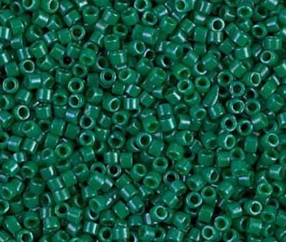 DB0656 11/0 Dyed Opaque Green Miyuki Delica