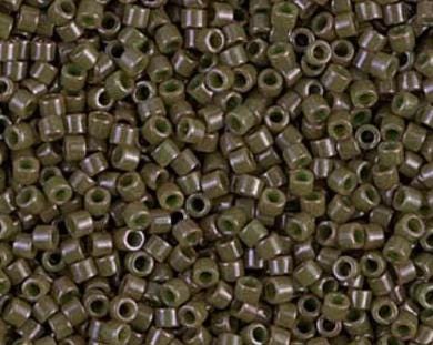 DB0657 11/0 Dyed Opaque Olive Drab Miyuki Delica