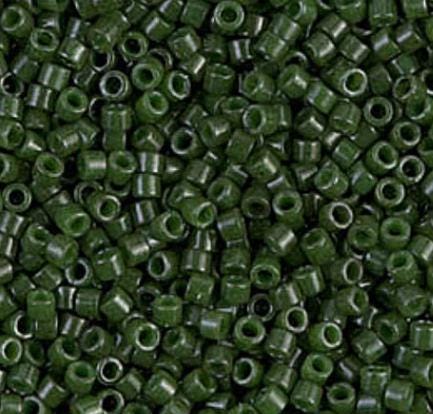 DB0663 11/0 Dyed Opaque Olive Miyuki Delica