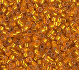 DB0681 11/0 Dyed Semi-Frost S/L Orange Miyuki Delica