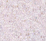 DB008 11/0 Transparent Pale Pink AB Miyuki Delica