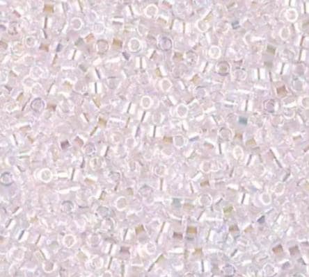 DB008 11/0 Transparent Pale Pink AB Miyuki Delica