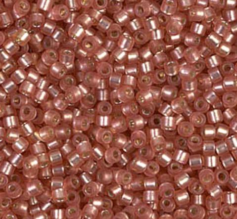 DB0685 11/0 Dyed Semi-Frost S/L Lt Cranberry Miyuki Delica