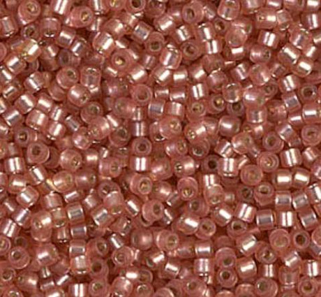 DB0685 11/0 Dyed Semi-Frost S/L Lt Cranberry Miyuki Delica