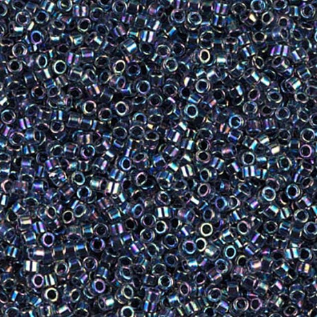 Noir Lined Crystal AB Miyuki Delica 11/0 DB0086