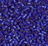 Delica, 11/0 Dyed Silver Lined Blue Zircon, DB0608 Miyuki Delica-5 grams