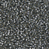 Dyed Semi-Frosted Silver Lined Gray Miyuki Delica 11/0 DB0697