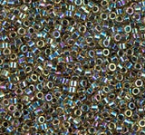 DB0089 11/0 Blue Lined Light Topaz AB Miyuki Delica