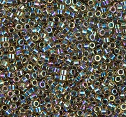 DB0089 11/0 Blue Lined Light Topaz AB Miyuki Delica