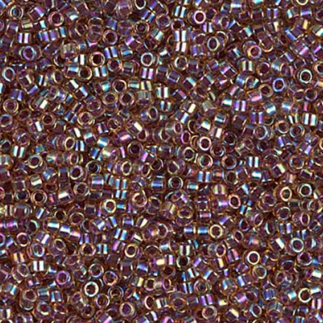 Cranberry Lined Light Topaz AB Miyuki Delica 11/0 DB0091