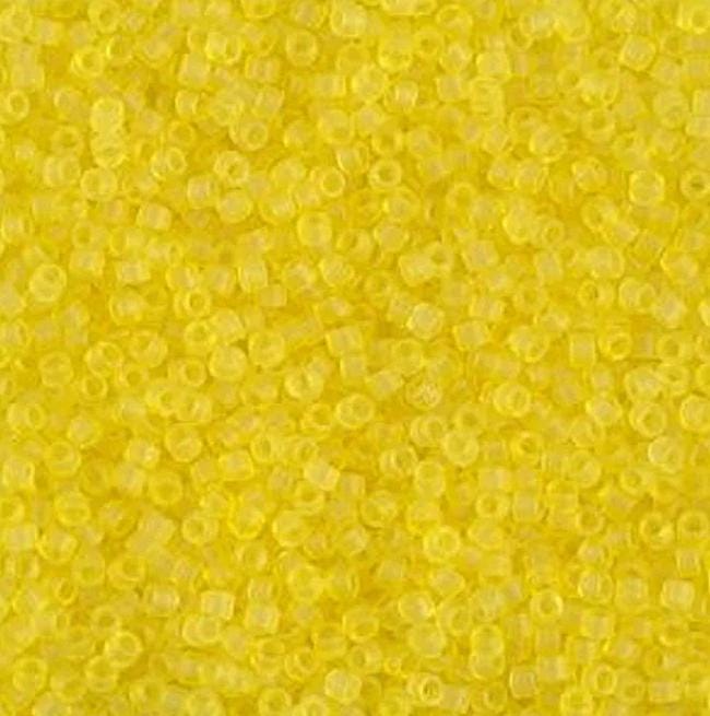 Matte Transparent Yellow Miyuki Delica 11/0 DB0743