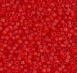 DB0745 11/0 Matte Transparent Red Orange Miyuki Delica