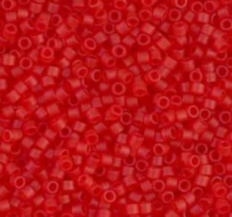 DB0745 11/0 Matte Transparent Red Orange Miyuki Delica
