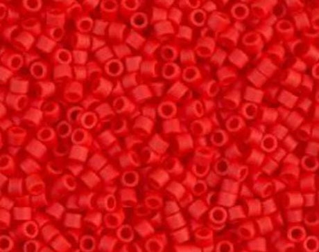 DB0757 11/0 Matte Opaque Vermillion Red Miyuki Delica