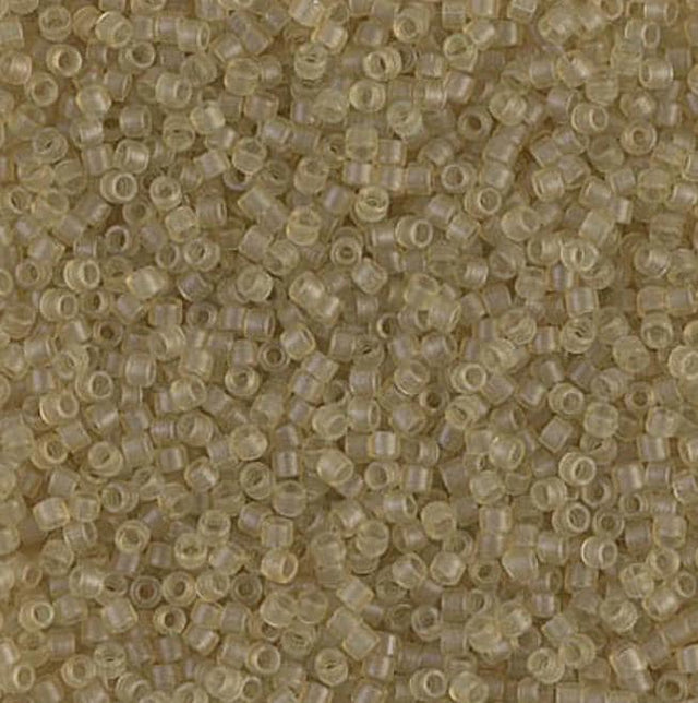 Dyed Semi-Frosted Transparent Saffron Miyuki Delica 11/0 DB0771