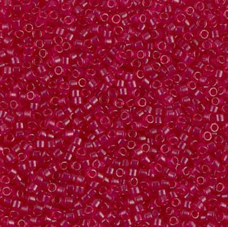 Dyed Semi-Frosted Transparent Scarlet Miyuki Delica 11/0 DB0775