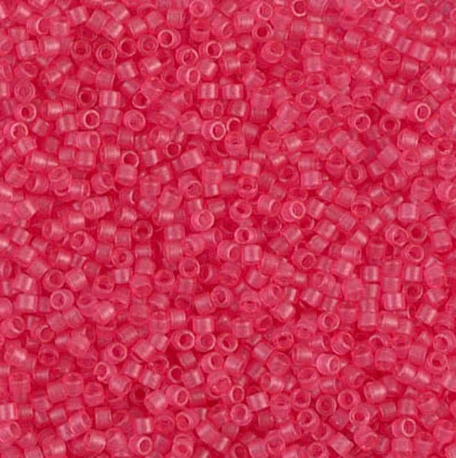 Dyed Semi-Frosted Transparent Bubble Gum Pink Miyuki Delica 11/0 DB0780
