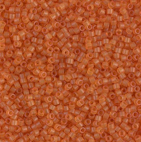 Dyed Semi-Frosted Transparent Amber Miyuki Delica 11/0 DB0781