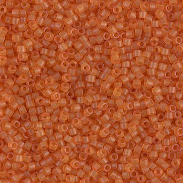 Dyed Semi-Frosted Transparent Amber Miyuki Delica 11/0 DB0781