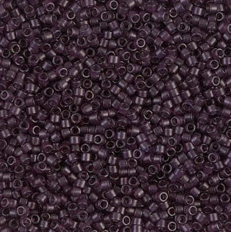 Dyed Semi-Frosted Trnsprnt Dk Smoke Amethyst Miyuki Delica 11/0 DB0784