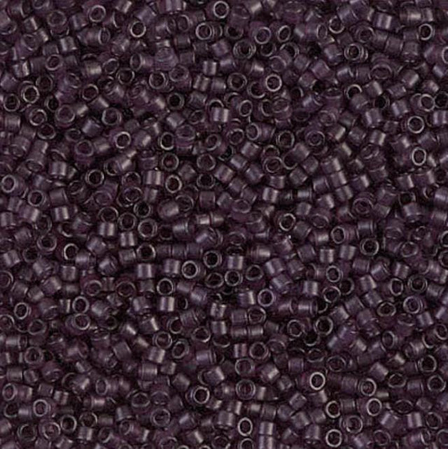 Dyed Semi-Frosted Trnsprnt Dk Smoke Amethyst Miyuki Delica 11/0 DB0784