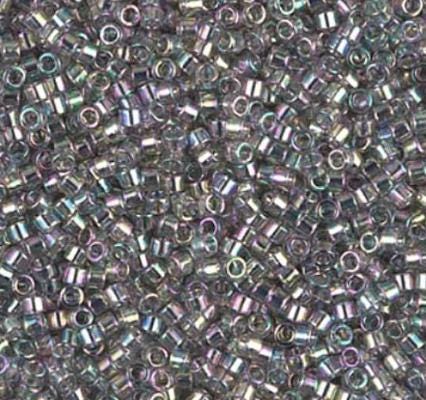 DB0107 11/0 Transparent Gray Rainbow Gold Luster Miyuki Delica