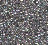 DB0107 11/0 Transparent Gray Rainbow Gold Luster Miyuki Delica